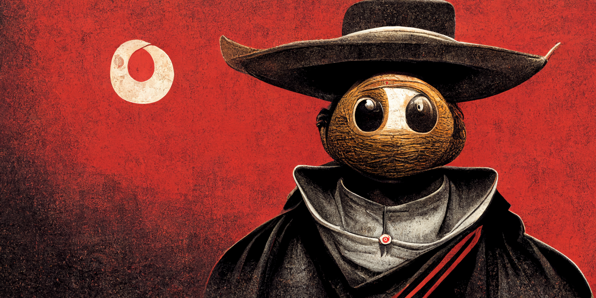 AI-generated Brutus Buckeye as Zorro