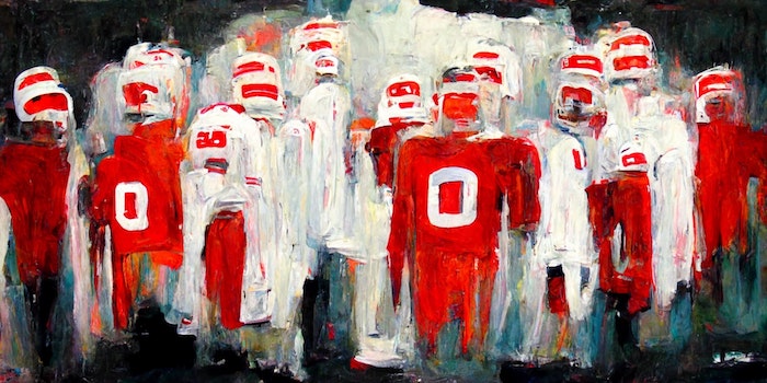 The Buckeyes as a expressionist painting