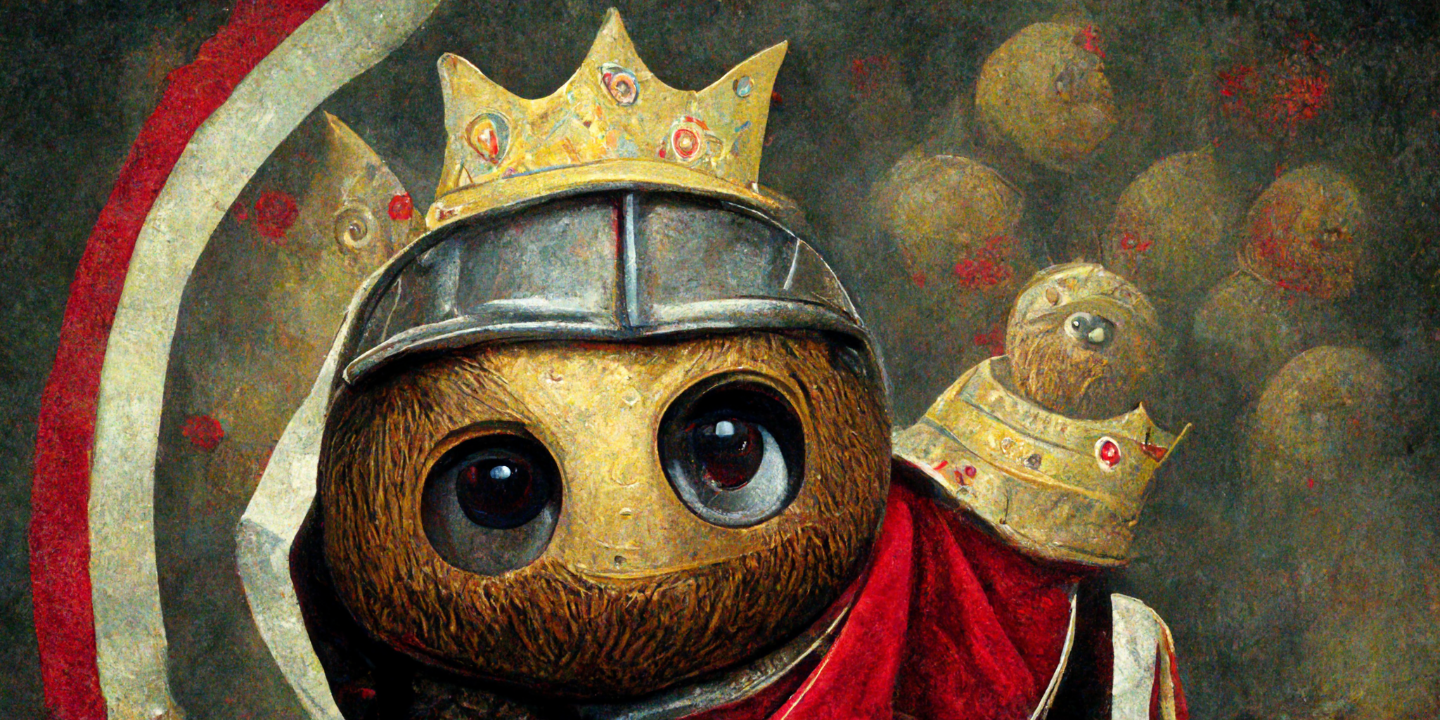 AI-generated image for Brutus Buckeye as a king