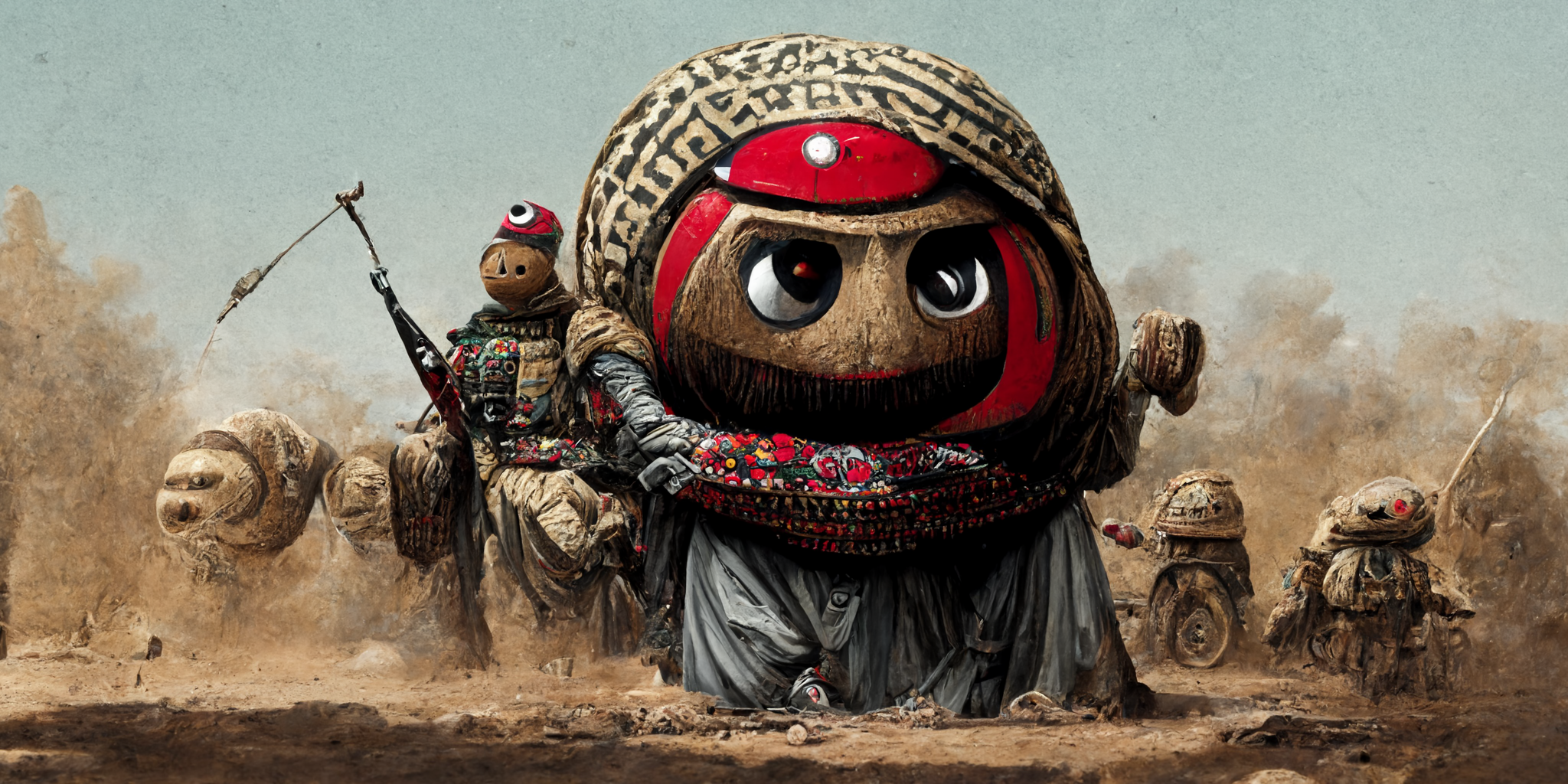 AI-generated image for Brutus Buckeye as an Afghani warlord