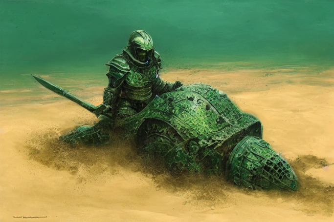 AI-generated image for Spartan armor lost to sands of time