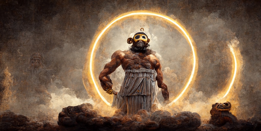 Brutus Buckeye as Zeus