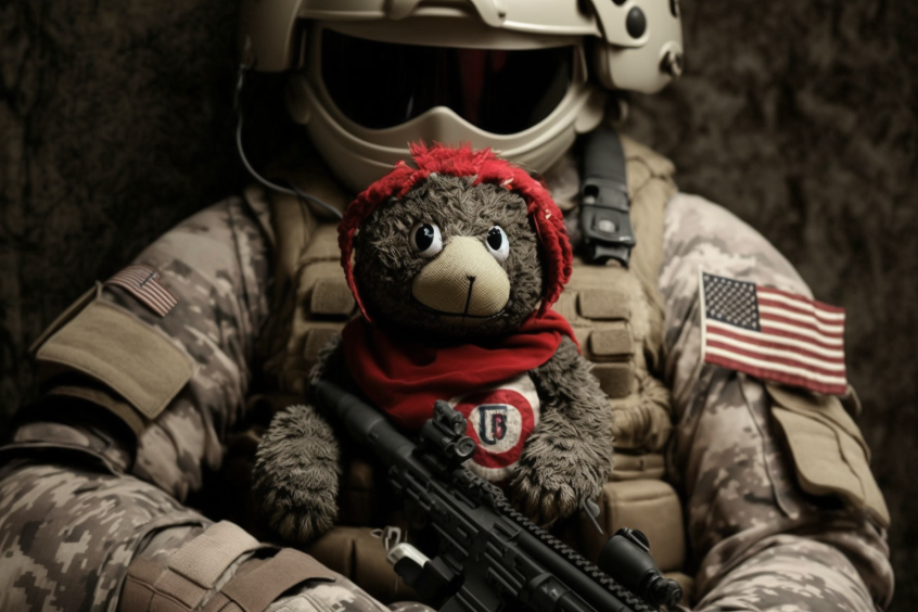 Brutus Buckeye as a Seal Team-6 member